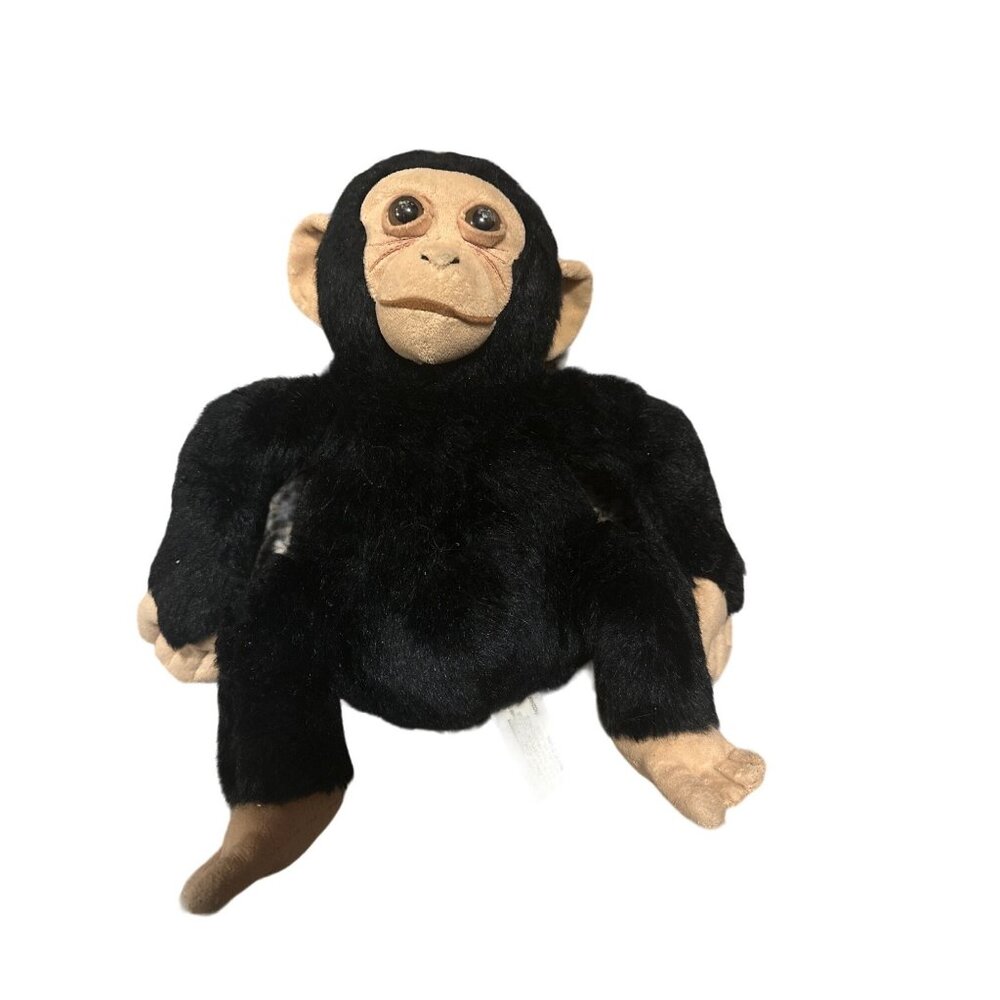 Disney Parks Worldwide Conservation Fund Chimpanzee Monkey Plush Black Tan 8"